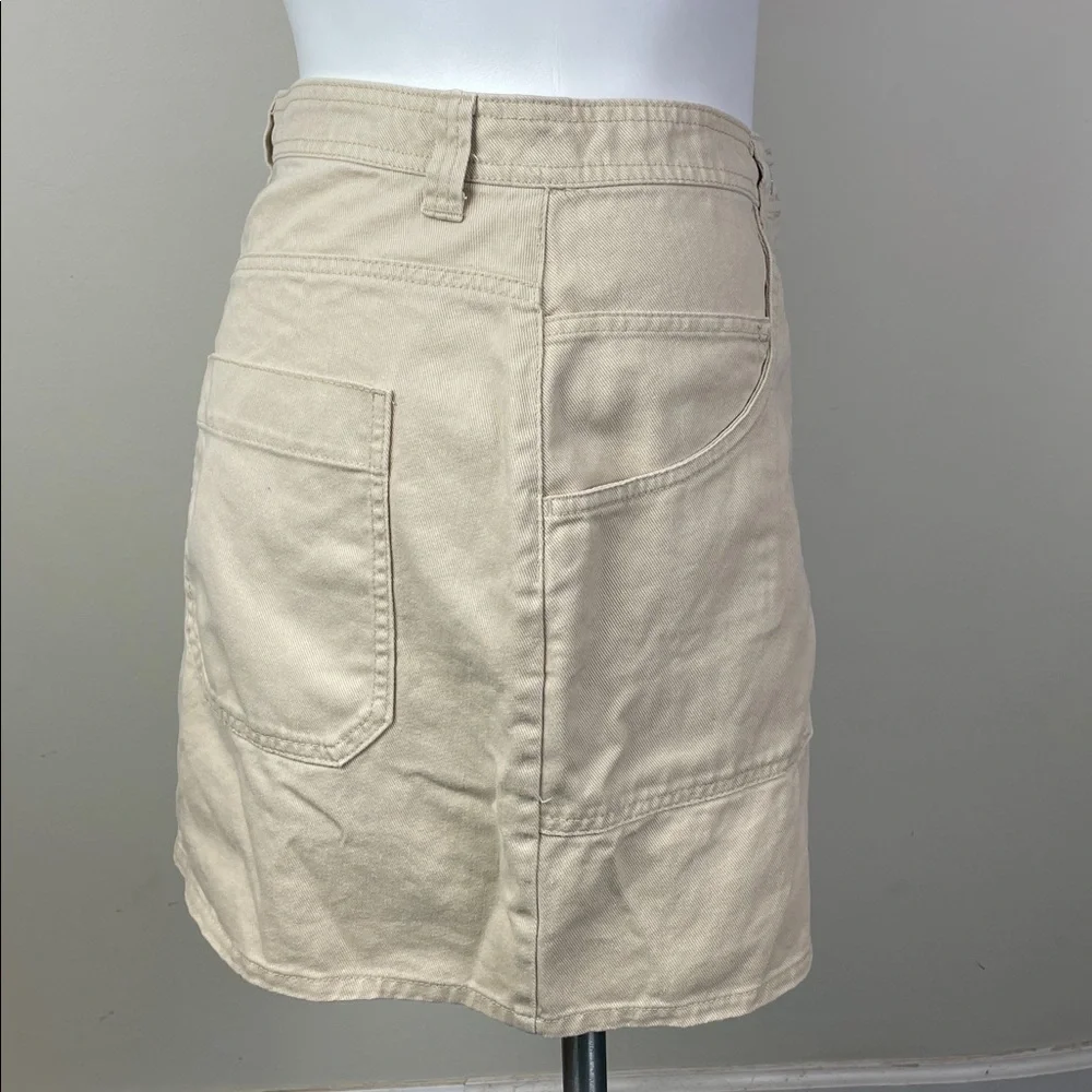 Old Navy Utility Mini Button Front Skirt Oak Branch